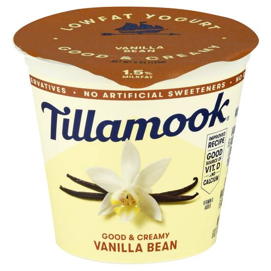Tillamook Blended Lowfat Vanilla Bean Yogurt (6 oz)