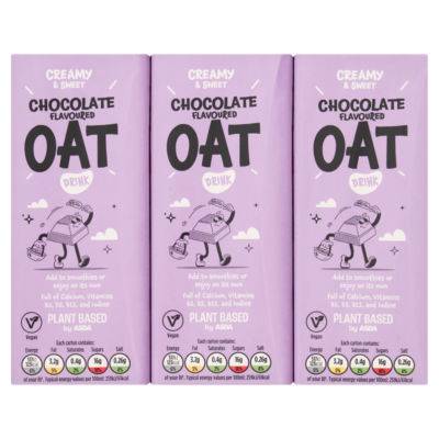 Asda Plant Based Oat Drink (6 pack, 0.2 L) (chocolate)