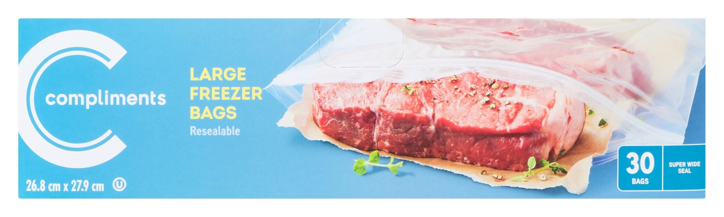 Compliments Large Freezer Bags