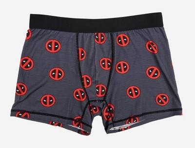 Deadpool Boxer Briefs For Men's, L, Gray