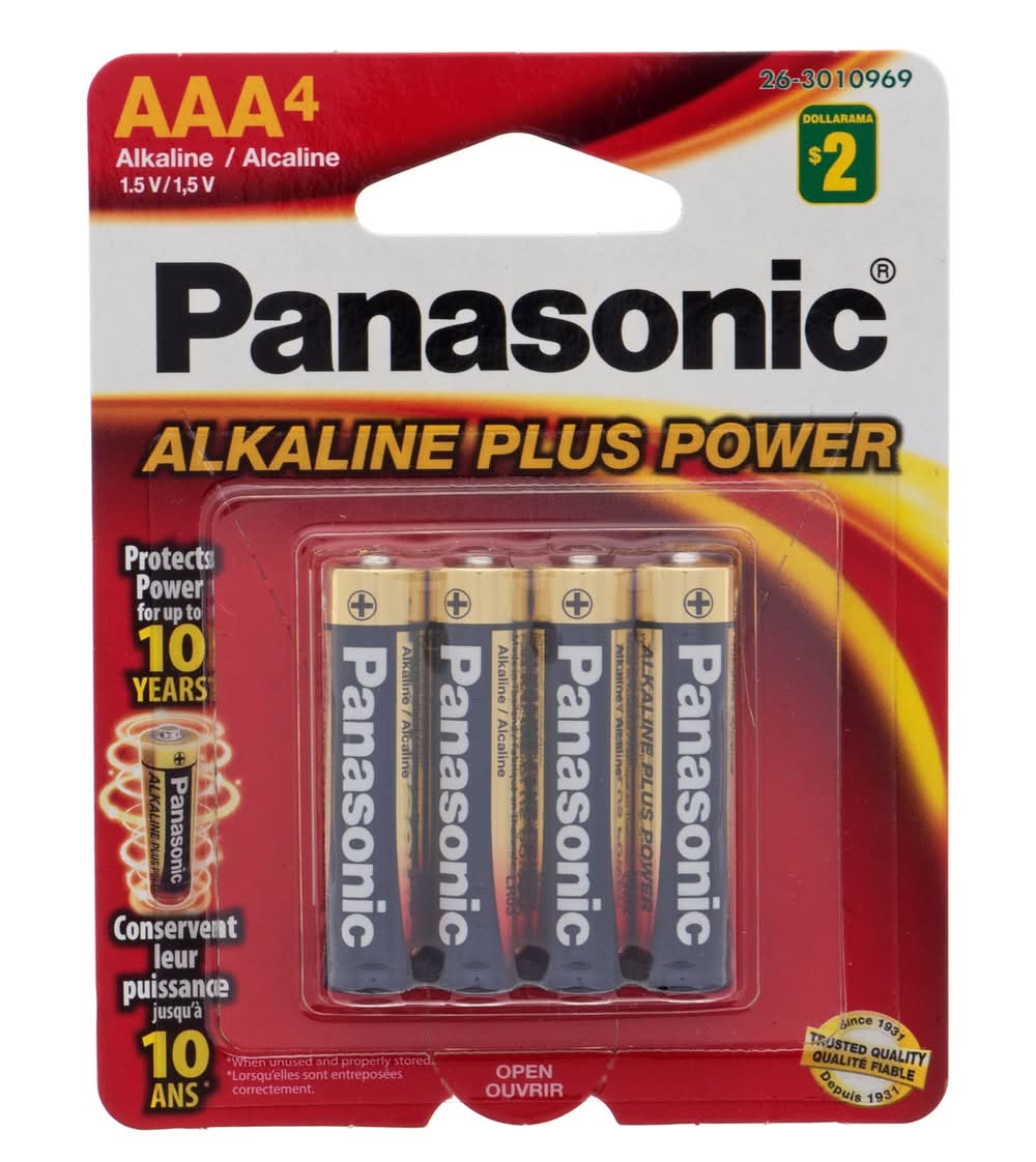Panasonic Alkaline Batteries Power (4 ct)