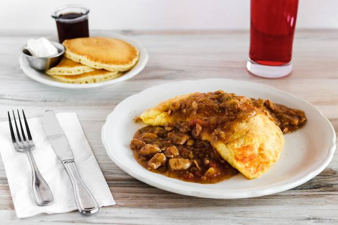 '''Green Chile w/Pork Omelette