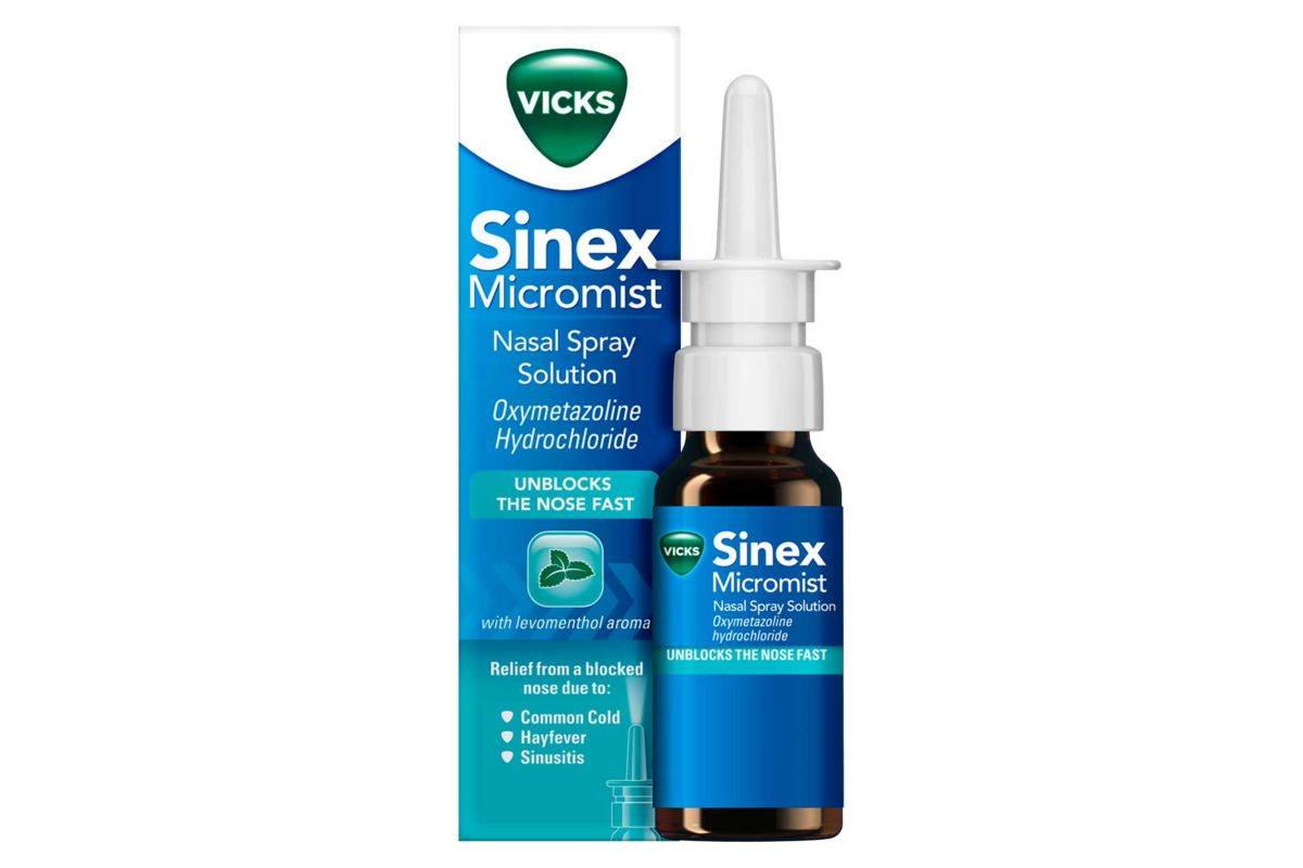 Vicks Sinex Micromist Decongestant Nasal Spray For Blocked Nose 15ml