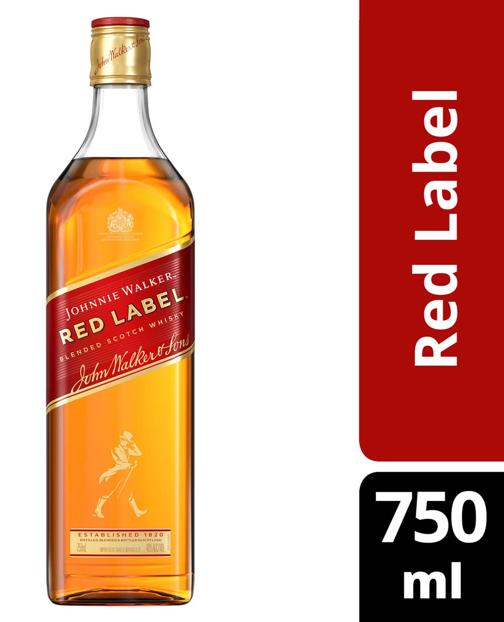 Johnnie Walker Red Label Blended Scotch Whisky (750 ml)