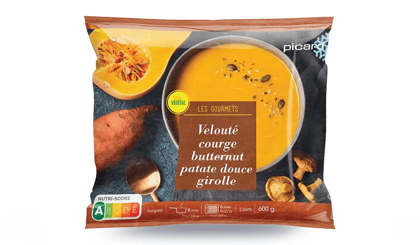 Velouté de courge butternut patate douce girolle