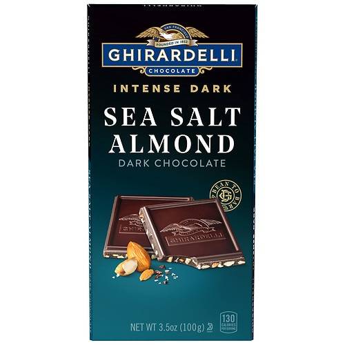 Ghirardelli Intense Dark Squares Sea Salt Almond - 3.5 oz