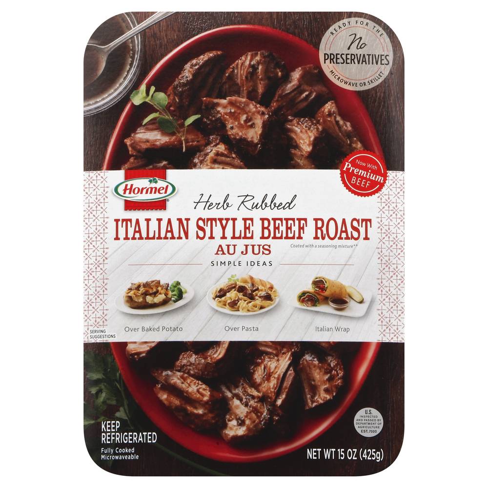 Hormel Square Table Italian Seasoned Roast Beef Au Jus & Savory Sauce