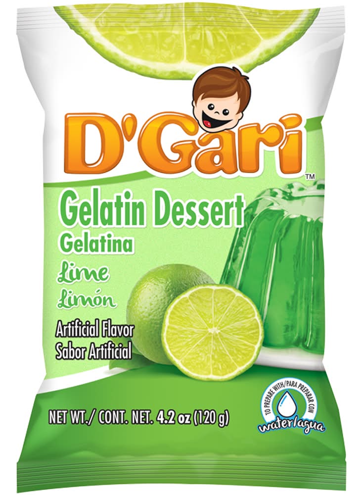 D'Gari Lime Gelatin Dessert (4.2 oz)