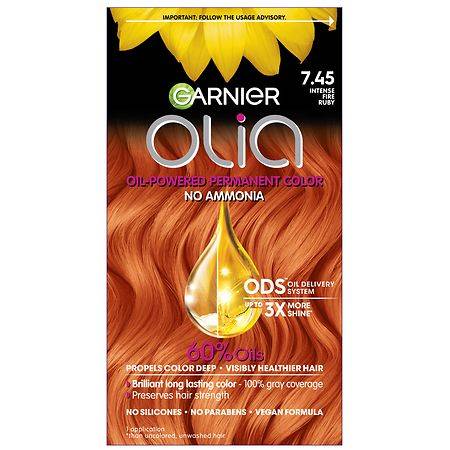 Garnier Olia Oil Powered Permanent Hair Color (7.45 dark fire ruby)
