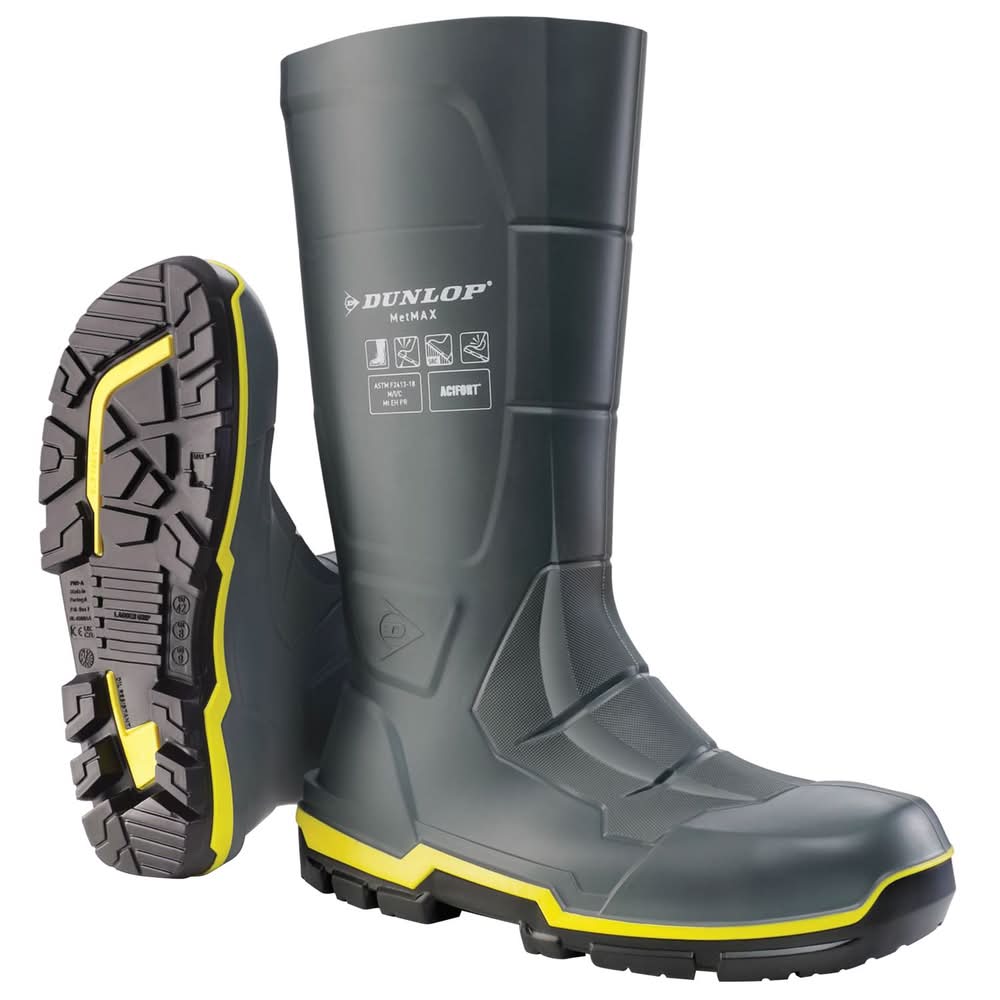 Dunlop Boots 13 Us Gray 1 Pair Waterproof