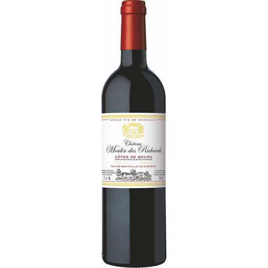 Vin  Rouge AOC Côtes de Bourg  CHATEAU MOULIN DES RICHARDS - la bouteille de 75cL