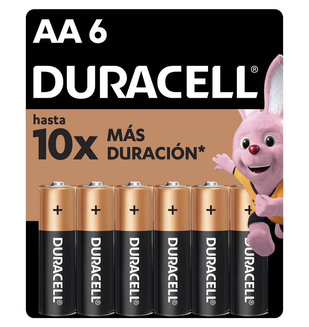 Duracell · Pilas alcalinas, AA (6 un)