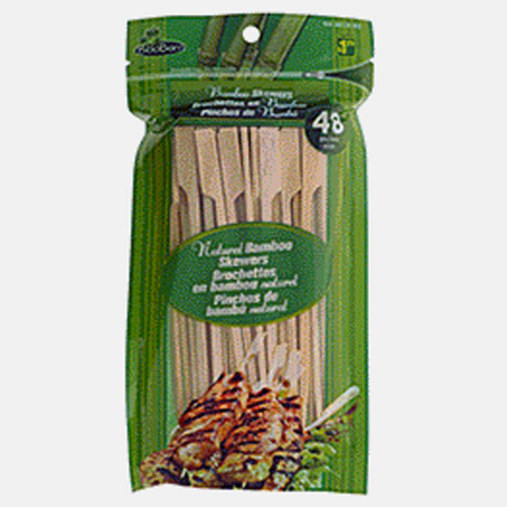 Bamboo Skewers w/ Wide End, 48 Pack