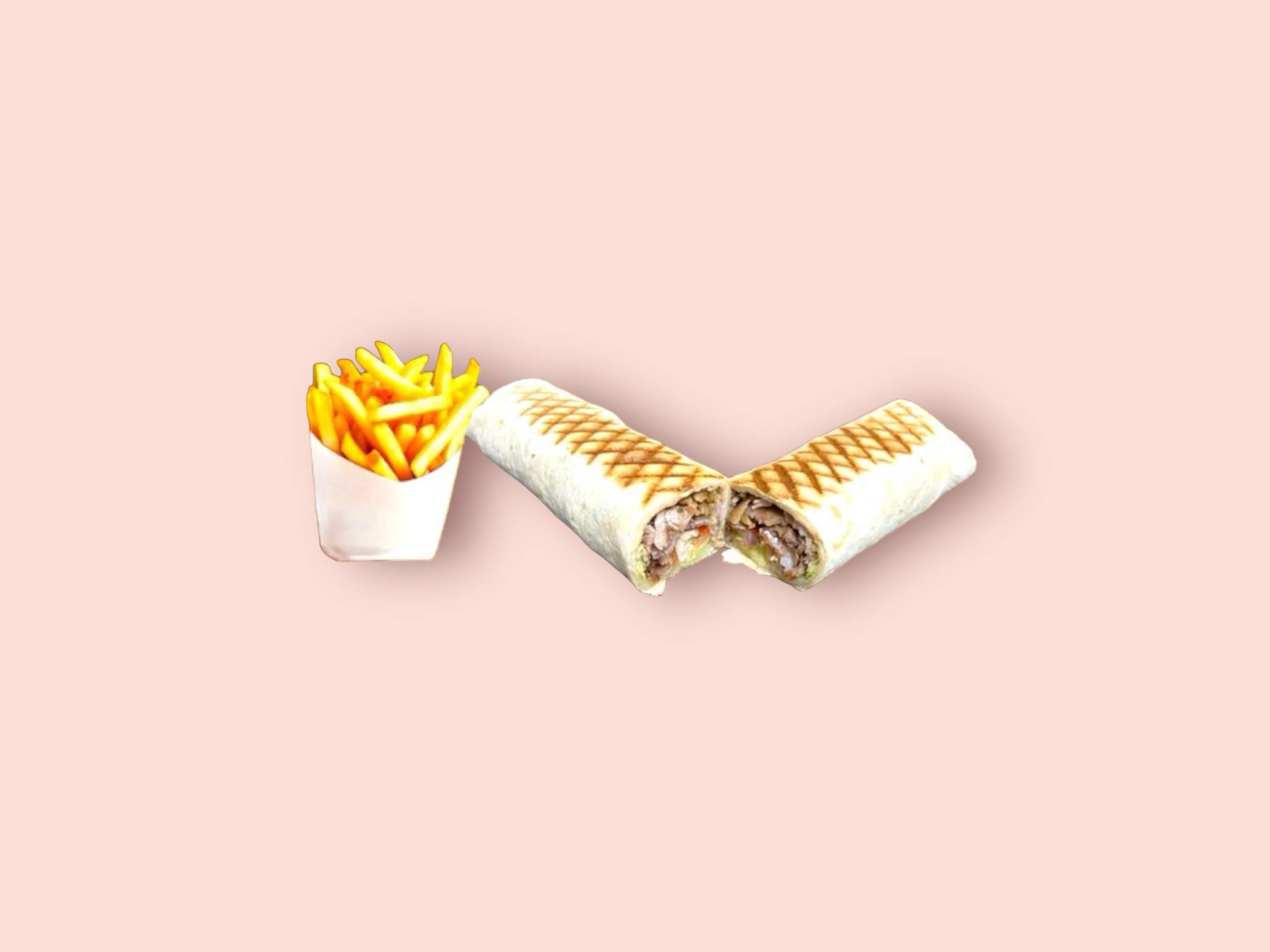 Galette kebab + Frites T N ROLL
