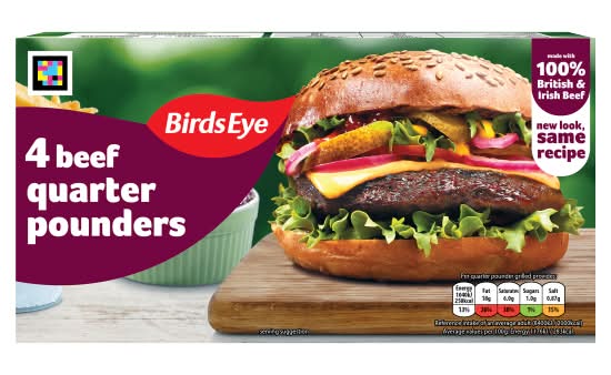 Birds Eye Original Beef Quarter Pounders With Onion (4 pack)