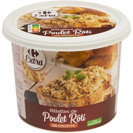 Carrefour Extra - Rillettes en cocotte (poulet roti)