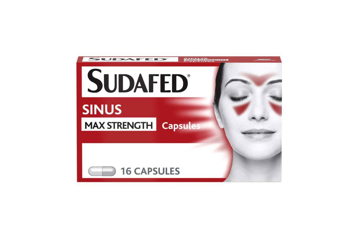 Sudafed Sinus Max Strength Capsules - 16 Capsules