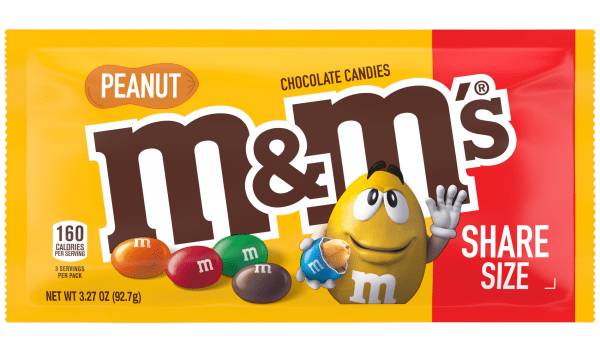 M&M's® Peanut Chocolate Candies, 3 Oz Bag