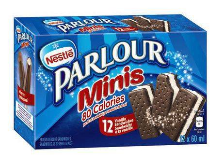 Parlour minis sandwichs à la vanille parlour (12 x 60 ml) - minis vanilla ice cream sandwiches (12 x 60 ml)