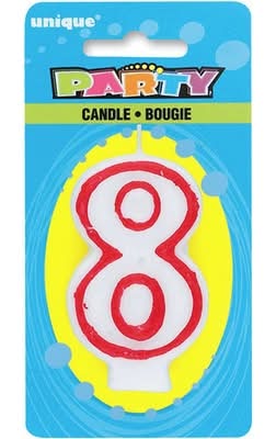Unique Bougie D'Anniversaire De Luxe Numéro 8 / Number 8 Deluxe Birthday Candle 1.0 EA