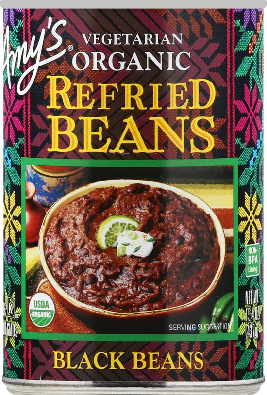 Amy's Vegetarian Organic Black Refried Beans