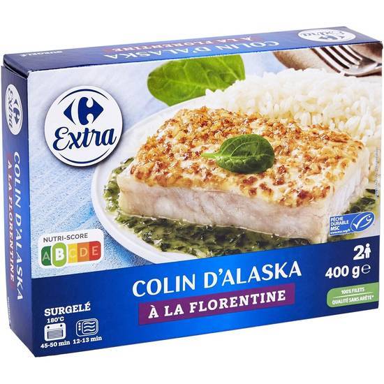 Carrefour Extra - Colin d'alaska à la florentine (400g)