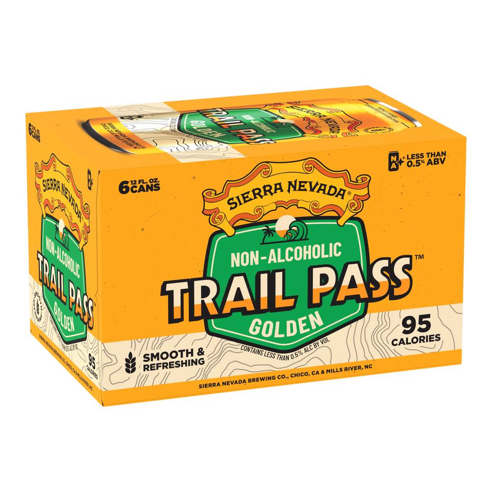 Trail Pass Non-Alcoholic Golden Sierra Nevada Craft Beer (6 x 12 fl oz)