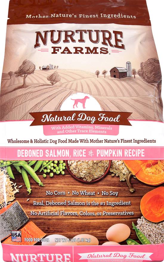 Nurture Farms Natural Deboned Salmon Rice Pumpkin Recipe Dog Food