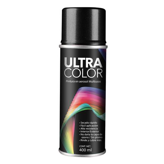 Ultra color pintura en aerosol negro brillante (400 ml)