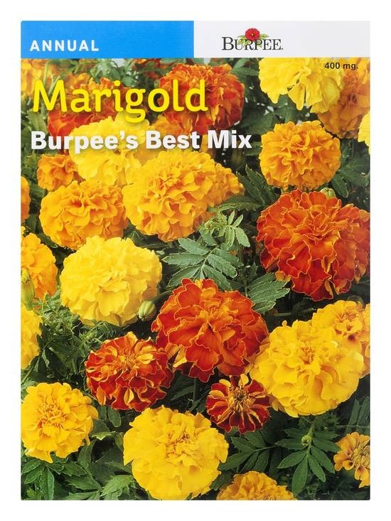 Burpee Marigold Best Mix Annual Full Sun (350 mg)