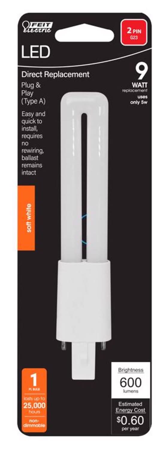 Feit Electric Linear Pl G23 Led Tube Light Soft White 9 Watt Equivalence 1 Pk
