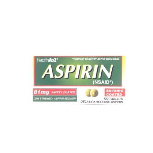 HealthA2Z Enteric Coated Aspirin 81 mg (3.6 oz)