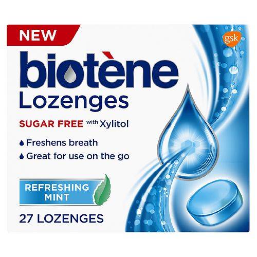 Biotene Dry Mouth Lozenges For Fresh Breath Refreshing Mint - 27.0 ea