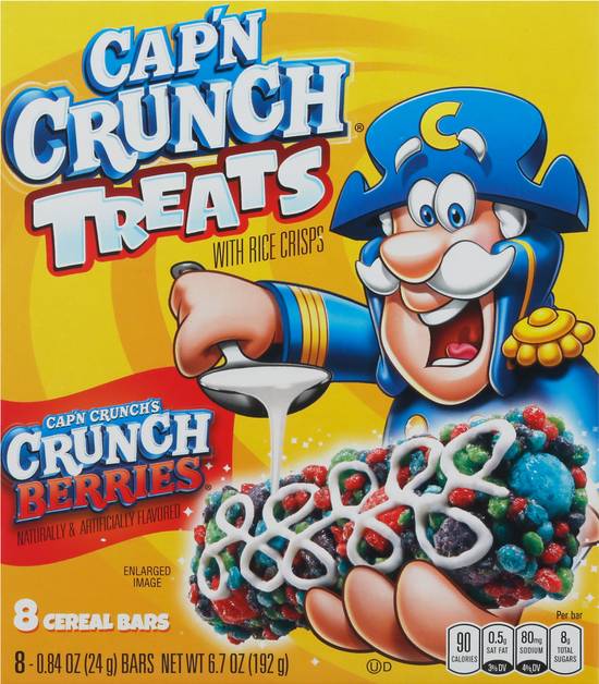 Cap'n Crunch Crunch Berries Cereal Bars (8 ct)