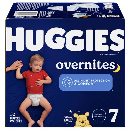 Huggies Overnites Nighttime Size 7 Baby Diapers (32 ct)
