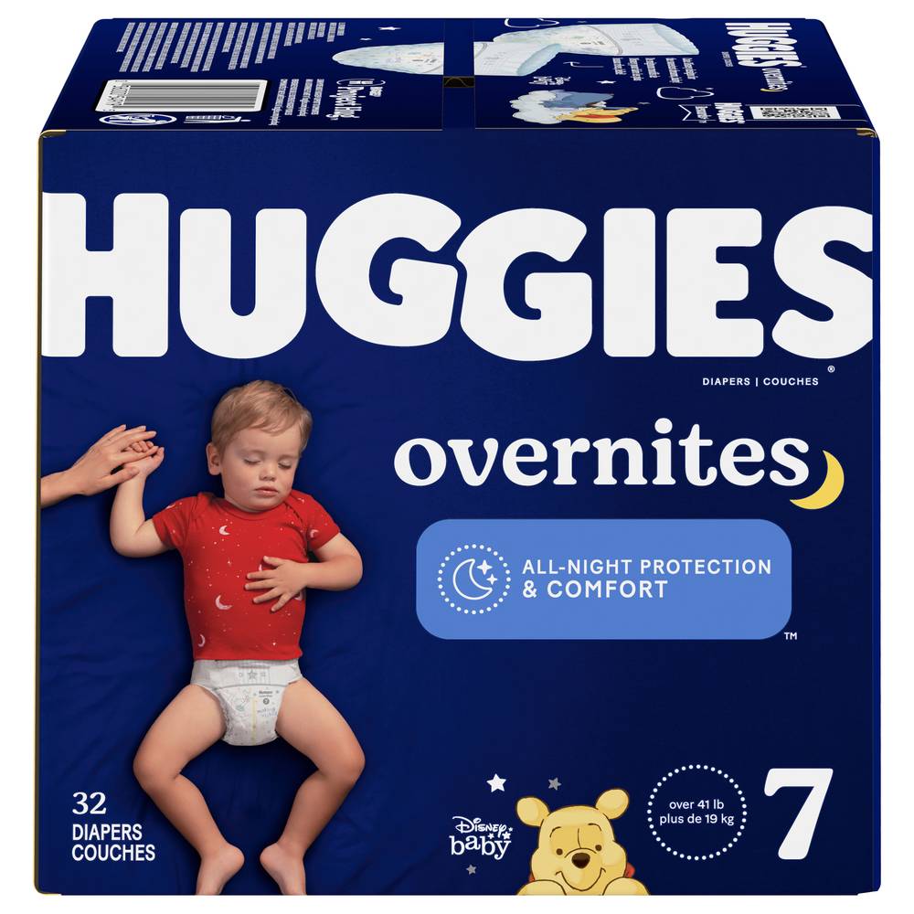 Huggies Overnites Nighttime Size 7 Baby Diapers