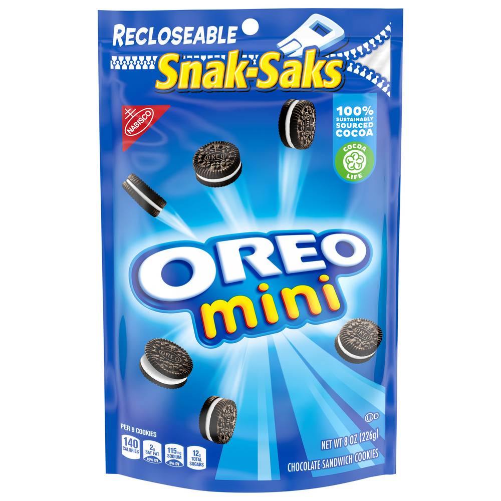 Oreo Snak-Sak Mini Chocolate Sandwich Cookies