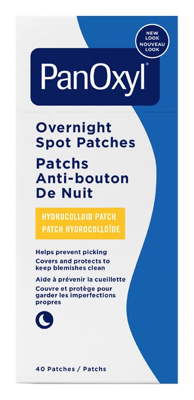 Panoxyl patchs anti- bouton de nuit (40 unités) - panoxyl pm overnight spot patches advanced hydrocolloid healing technology fragrance free (40 ct)