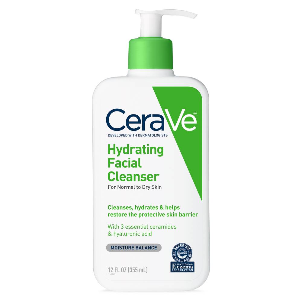 CeraVe Hydrating Facial Cleanser for Normal to Dry Skin (12 oz)