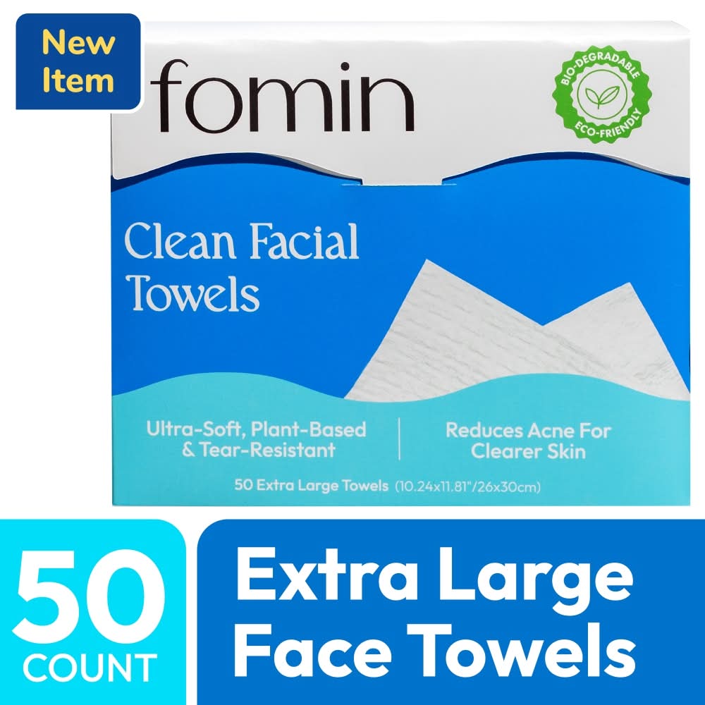 Fomin Clean Facial Towels, 26x30 cm (50 ct)