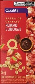 Qualitá · Barra de cereal sabor morango e chocolate (66 g)