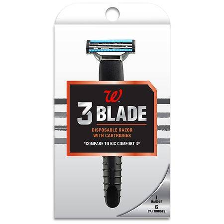 Walgreens 3 Blade Disposable Razor With Cartridges