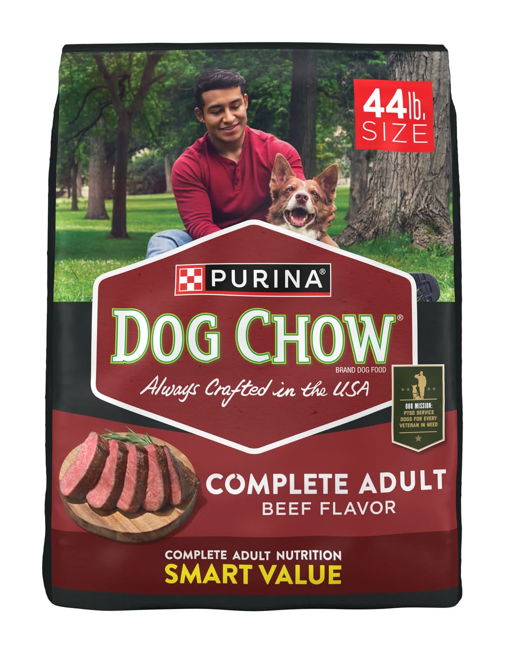 Purina Dog Chow Complete Nutrition Dry Dog Food, Beef, Adult (44 lbs)