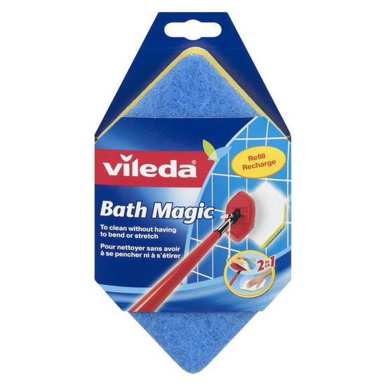 Vileda Bathroom Mop + 3 Blue Pads Mops with a bar MAGIC BATH BATHROOM MOP +  3 BLUE VILED PADS Vileda Bath Magic is a mop specially designed for the  bathroom. The
