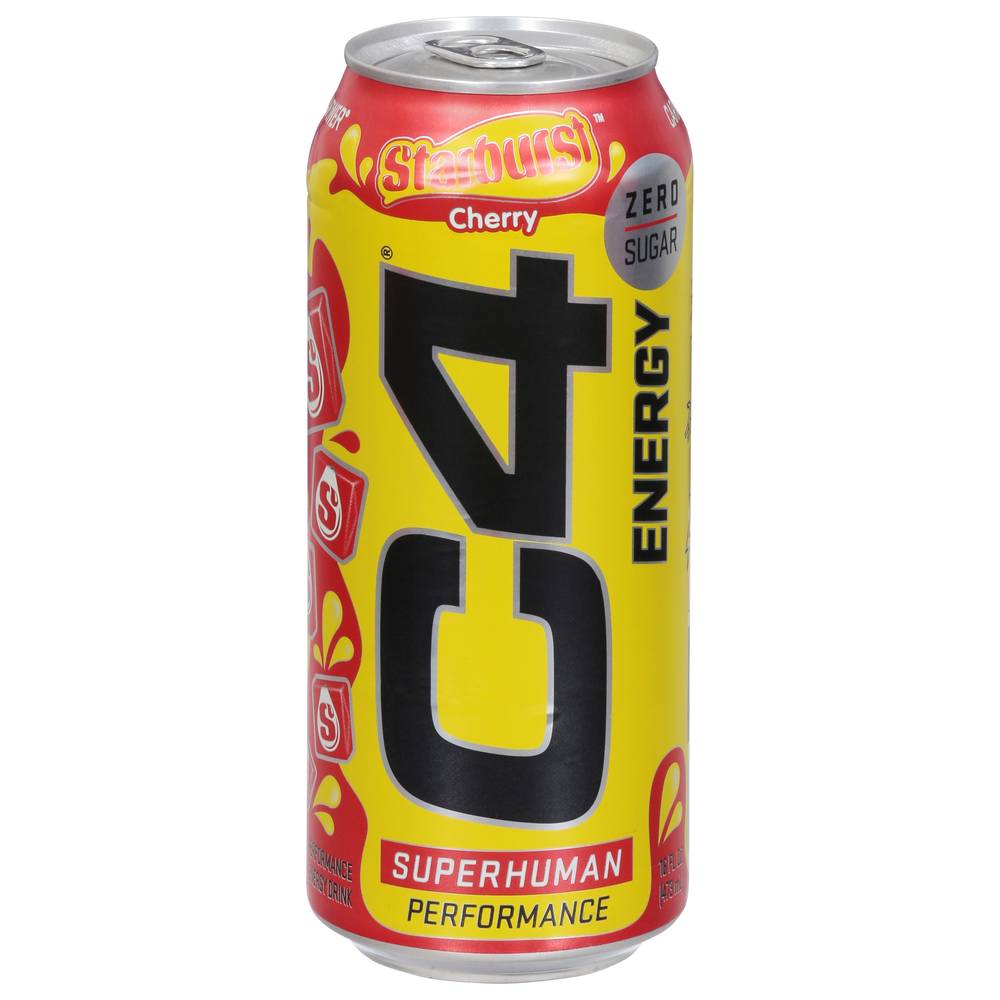 C4 Starburst Zero Sugar Cherry Energy Drink (16 fl oz)