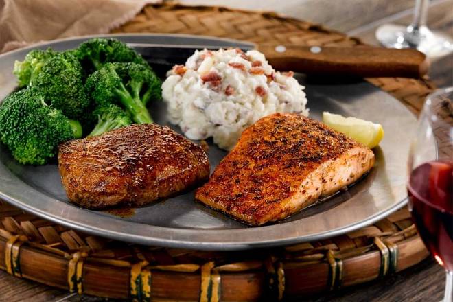 Steak & Grilled Atlantic Salmon*