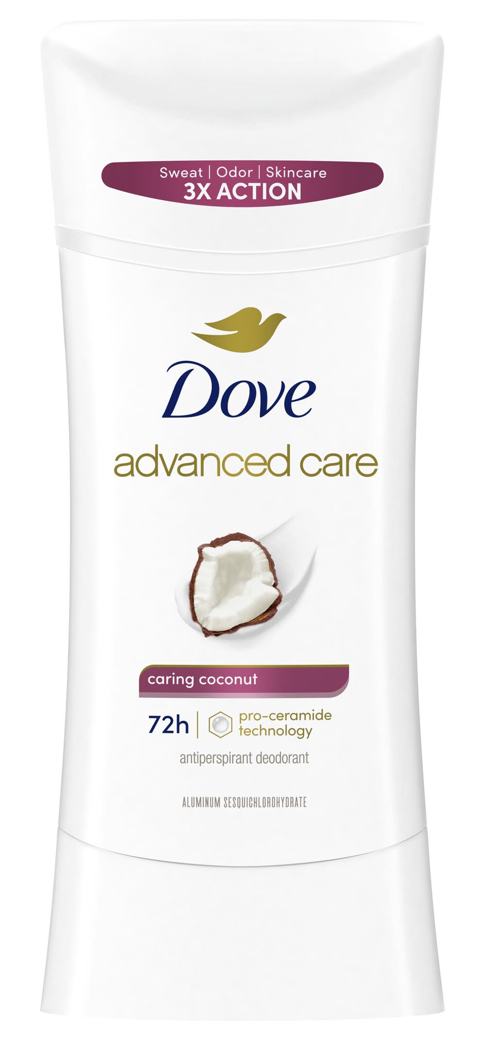 Dove Advanced Care Antiperspirant Deodorant Stick, Caring Coconut (2.6 oz)