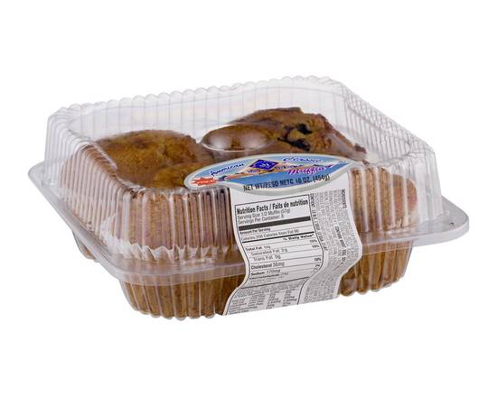 American Classic · Blueberry Muffins (4 muffins)