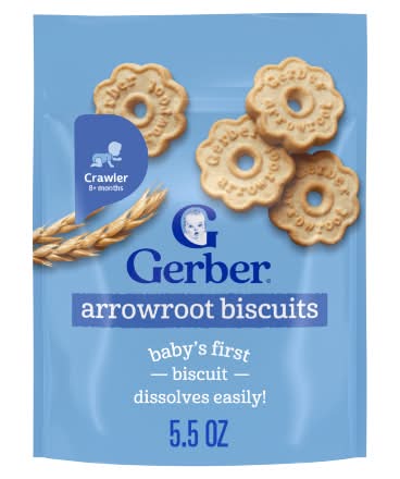 Gerber Arrowroot Biscuits Snacks For Baby, 10+ Months (5.5 oz)