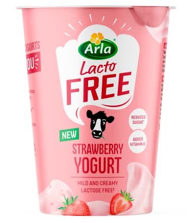 Arla Strawberry, Lacto Free Yogurt (400g)